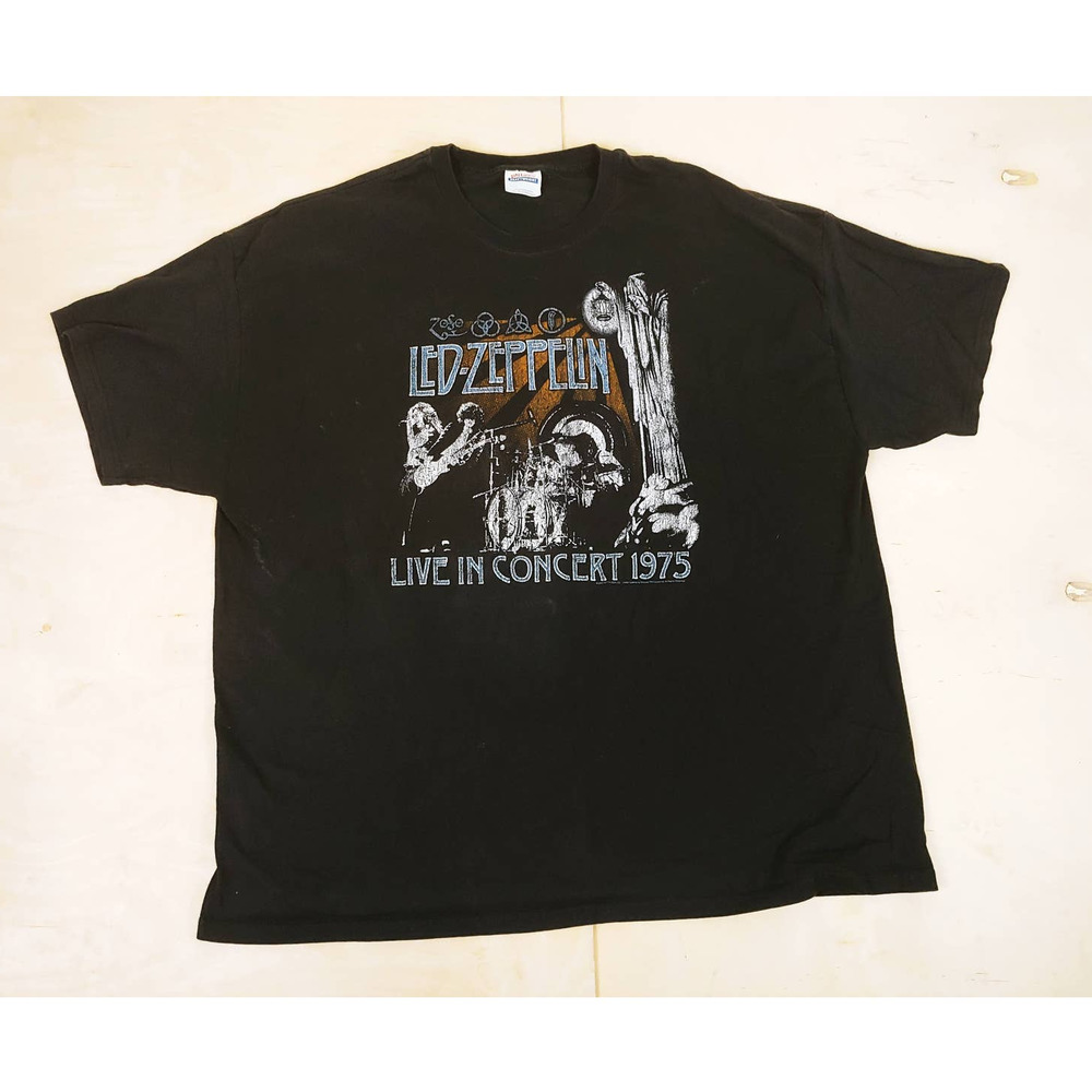 Vtg Led Zeppelin 1975 Live In Concert T-shirt 3XL